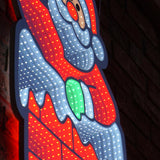 90cm Outdoor Infinity Mirror Christmas Silhouette or Freestanding Santa in Chimney