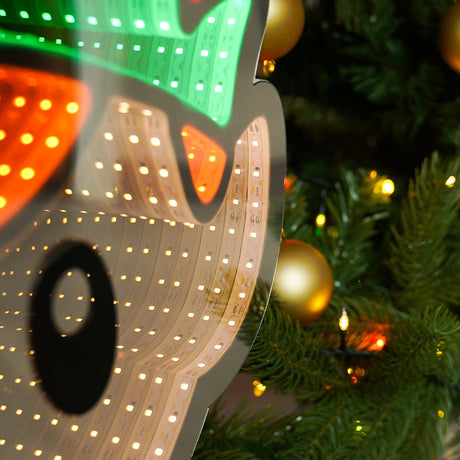 90cm Outdoor Infinity Mirror Christmas Silhouette or Freestanding Elf