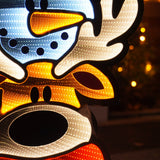 90cm Outdoor Infinity Mirror Christmas Silhouette or Freestanding Santa & Friends