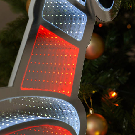 90cm Outdoor Infinity Mirror Christmas Silhouette or Freestanding Santa Legs in Chimney