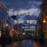ConnectPro® 4m Snowflake Outdoor Commercial Christmas Light Cross Street Motif