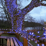 Connectable Outdoor String Lights on Black Rubber Cable