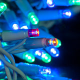 Colour Changing LED String Lights, Connectable,White Rubber Cable
