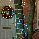 Colour Changing LED String Lights, Connectable,White Rubber Cable