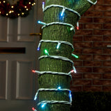 Colour Changing LED String Lights, Connectable,White Rubber Cable