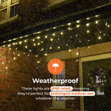 ConnectPro® Icicle Lights, Flash Bulb LEDs, Connectable, Black Rubber Cable