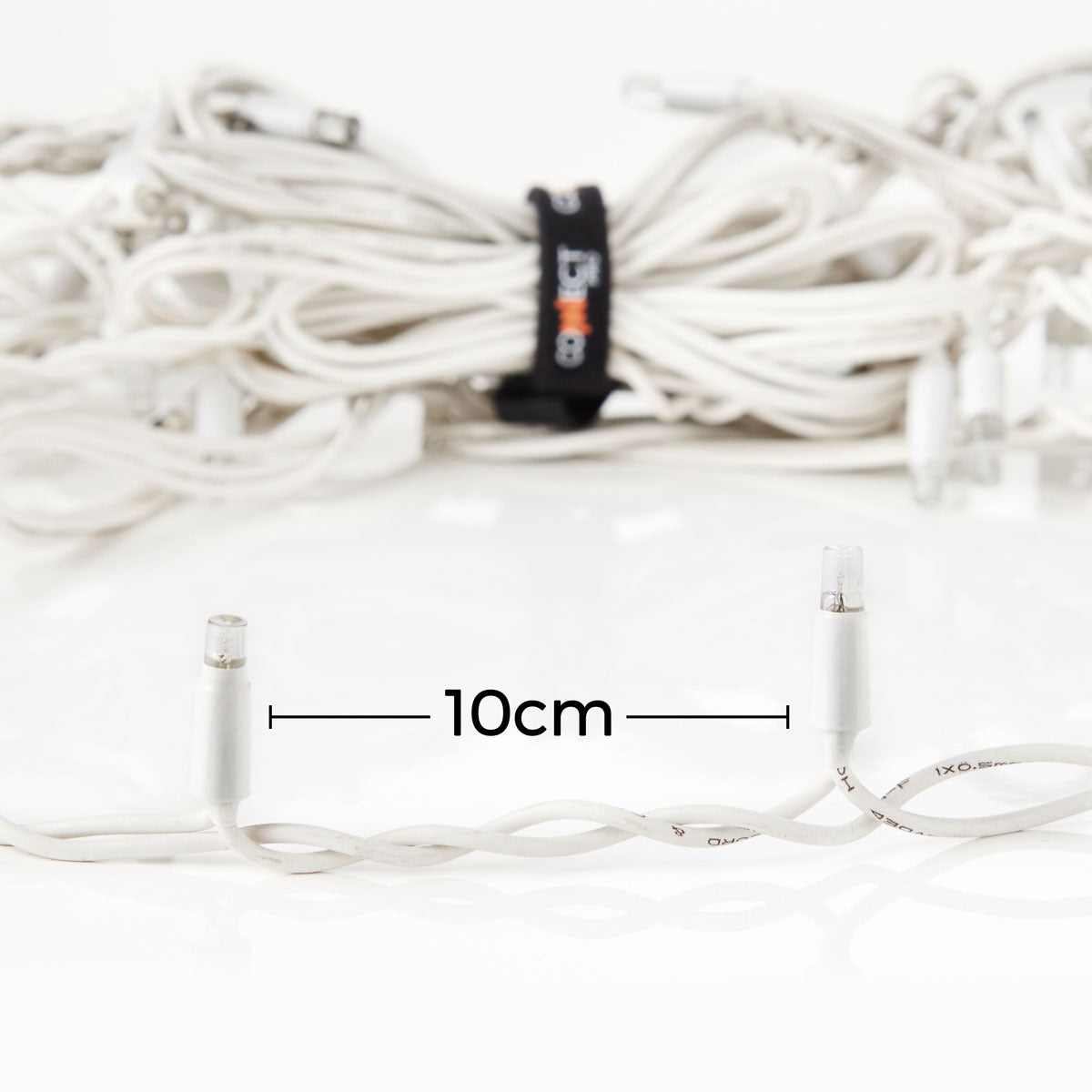 ConnectPro®  Icicle Lights, Flash Bulb LEDs, Connectable, White Rubber Cable