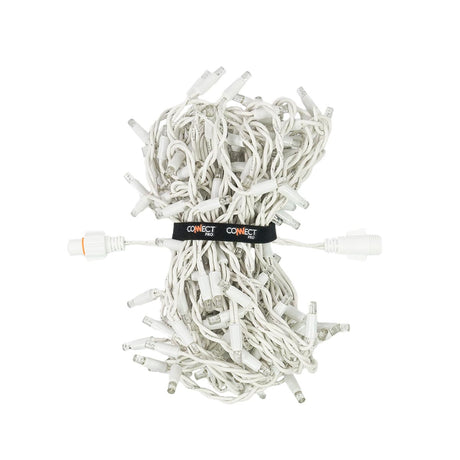 Connectable Icicle Lights on White Rubber Cable