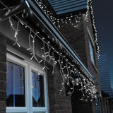 ConnectPro®  Icicle Lights, Flash Bulb LEDs, Connectable, White Rubber Cable