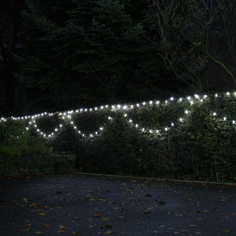Connectable Pinecone String Lights on Black Rubber Cable