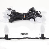 Connectable Pinecone String Lights on Black Rubber Cable