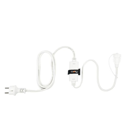 ConnectPro® 2m Starter Cable with EU Plug, Black or White - Powers up to 7600 LEDs