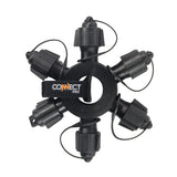 ConnectPro® 5 Port Ring Connector, Connectable, Black or White