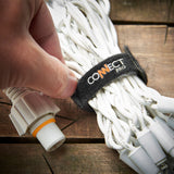 ConnectPro® 2m x 3m Warm White Curtain Lights, Connectable, 432 LEDs, White Rubber Cable