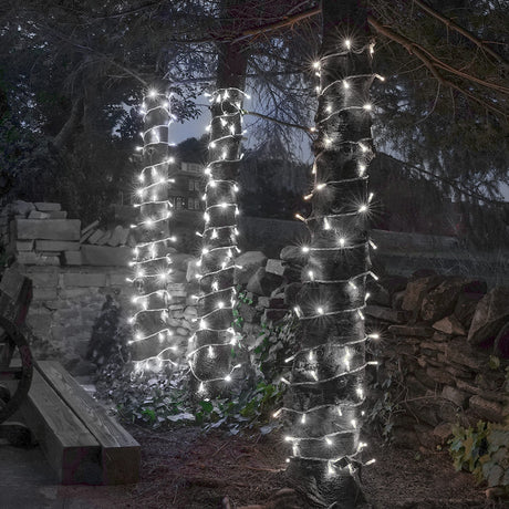 Connectable String Lights on White Rubber Cable