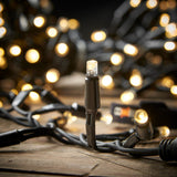 ConnectPro® Connectable Cluster Icicle Lights on Black Rubber Cable