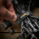 ConnectPro® Connectable Cluster Icicle Lights on Black Rubber Cable