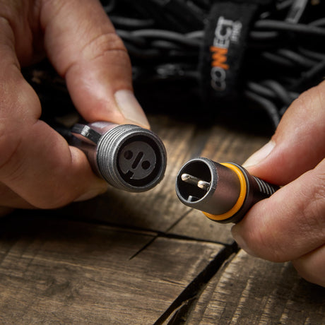 Connectable Cluster Lights on Black Rubber Cable