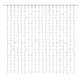 Connectable Warm White Curtain Lights on White Rubber Cable
