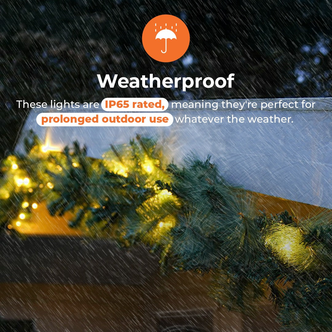 ConnectPro®  Outdoor LED Garland, Connectable, Black Rubber Cable