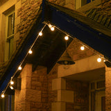 Connectable Festoon Lights with Frosted Bulbs on White Rubber Cable