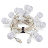 Connectable Festoon Lights with Frosted Bulbs on White Rubber Cable