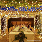 Connectable String Lights on White Rubber Cable