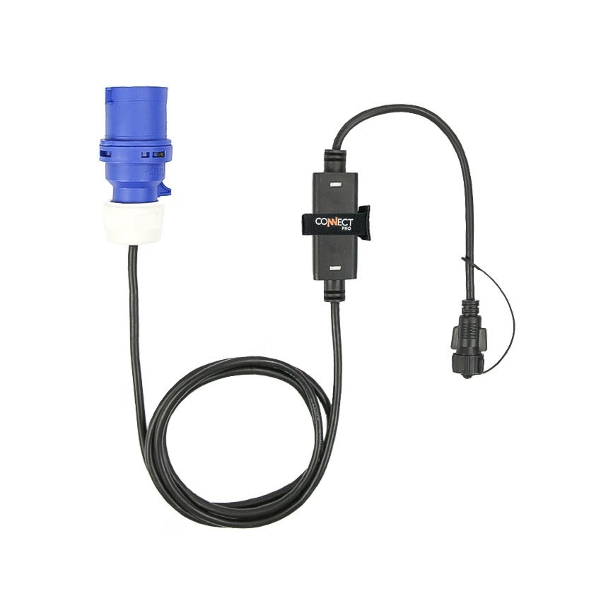 ConnectPro® 2m Black 16A Commando Socket