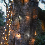 ConnectPro® Outdoor String Lights, Warm White with White Flash LED, Black Rubber Cable