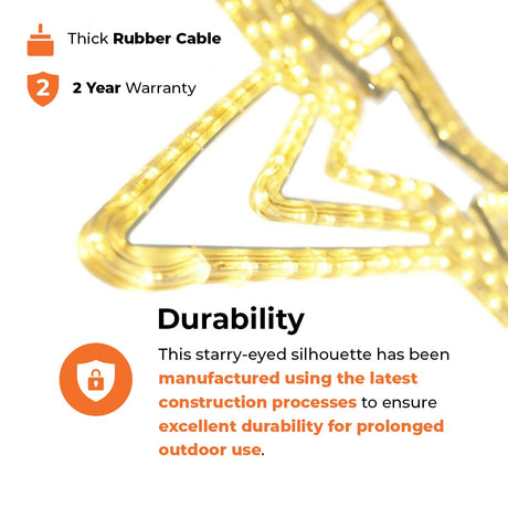 ConnectPro® 75cm Warm White LED Connectable Outdoor Rope Light Star