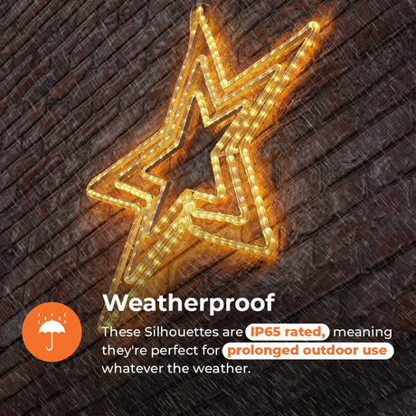 ConnectPro® 75cm Warm White LED Connectable Outdoor Rope Light Star