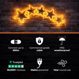 ConnectPro® 1.2m Connectable Framed Rope Light Outdoor Star Silhouette