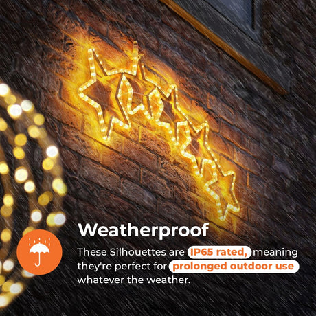 ConnectPro® 1.2m Connectable Framed Rope Light Outdoor Star Silhouette