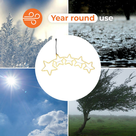 ConnectPro® 1.2m Connectable Framed Rope Light Outdoor Star Silhouette
