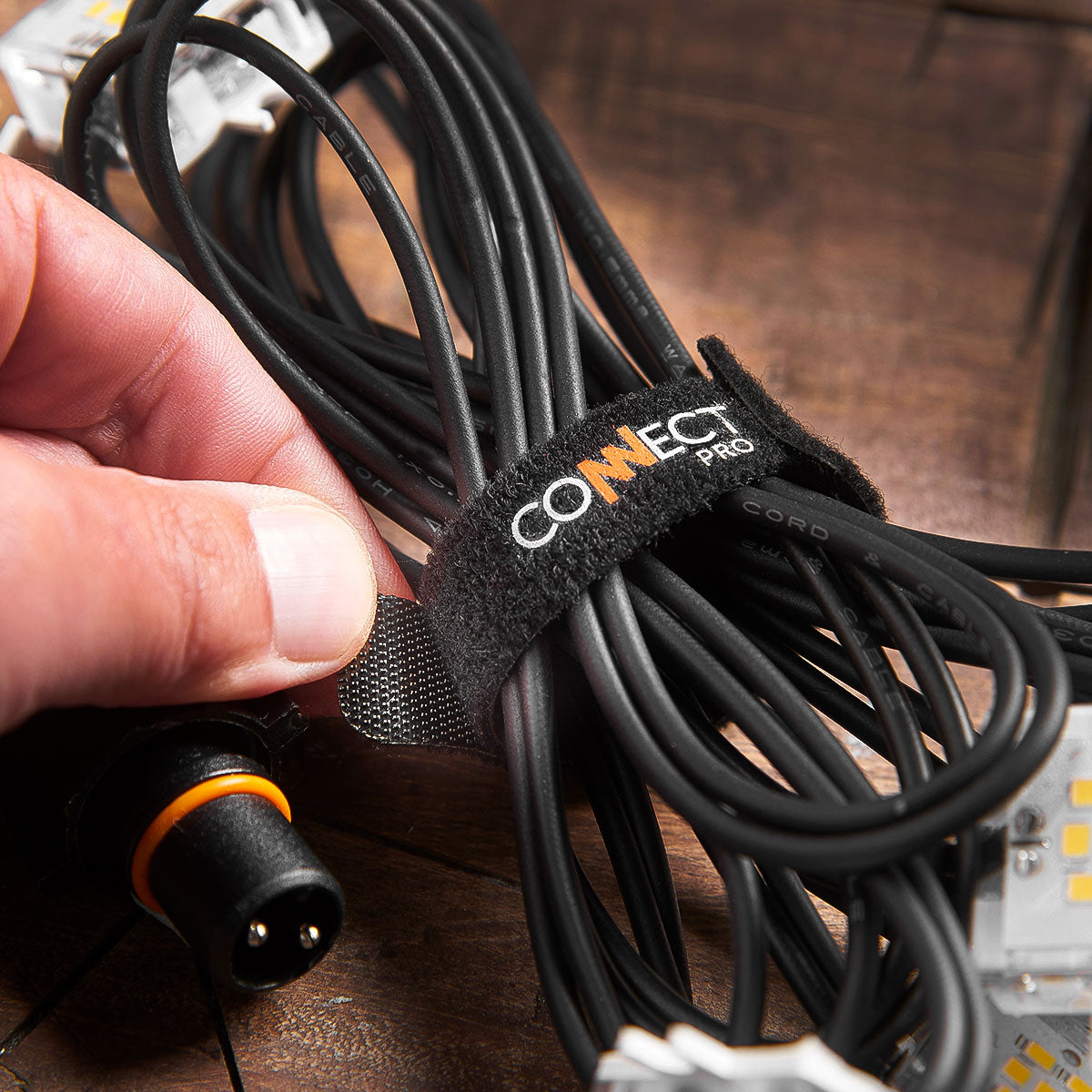 ConnectPro® Permanent Outdoor Lights, Black Rubber Cable