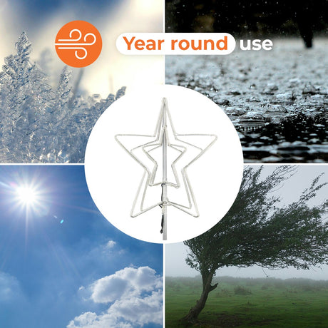 ConnectPro® 85cm Outdoor LED Deluxe Christmas Tree Star Topper, Connectable