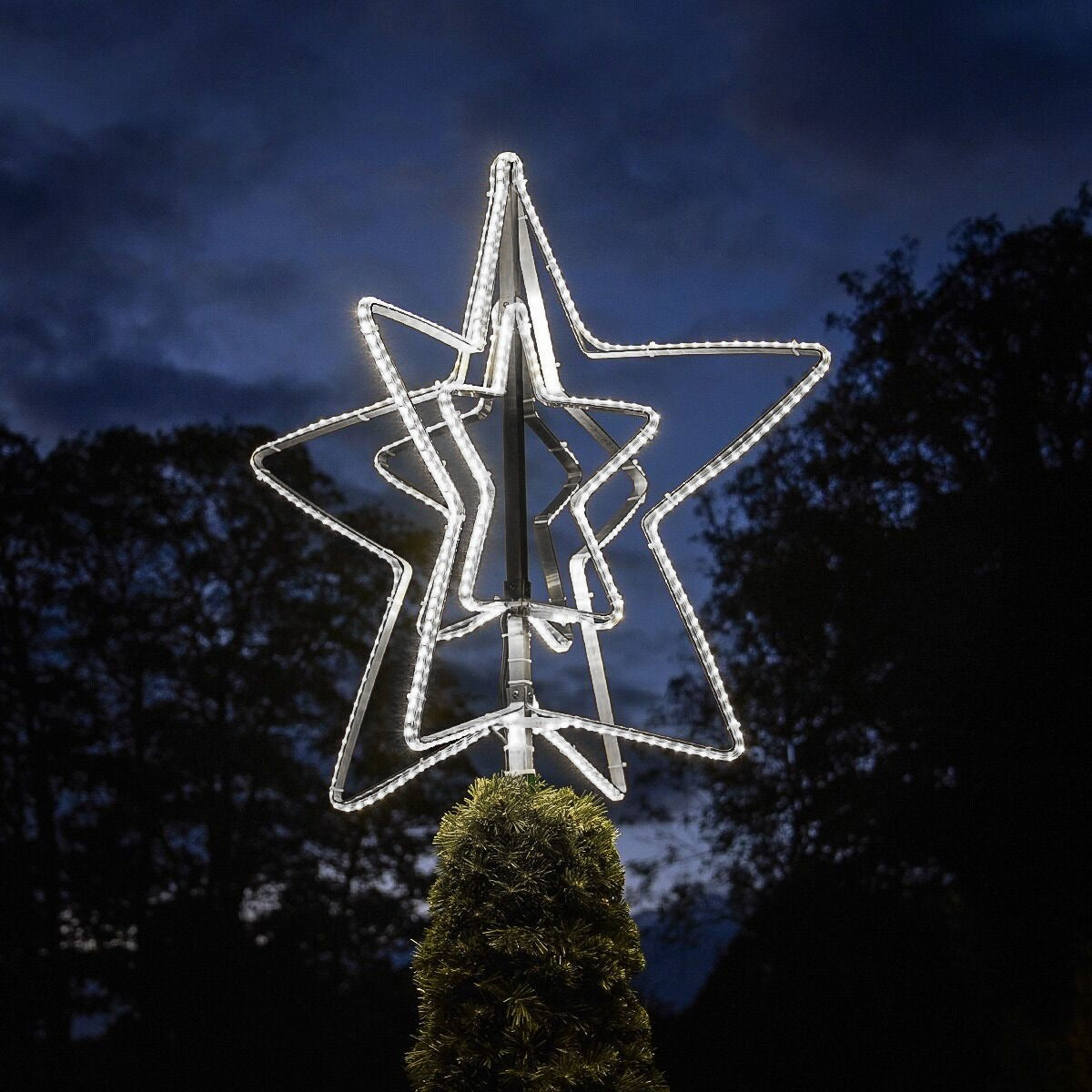 ConnectPro® 85cm Outdoor LED Deluxe Christmas Tree Star Topper, Connectable