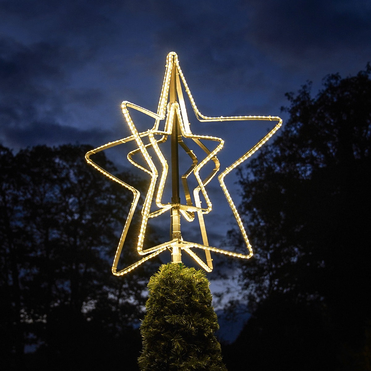 ConnectPro® 85cm Outdoor LED Deluxe Christmas Tree Star Topper, Connectable