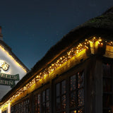 ConnectPro® Warm White Flashing Connectable Outdoor Cluster Lights On Black Cable
