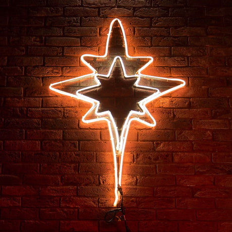 ConnectPro® 1.3m Warm White & White LED Neon Flex North Star Outdoor Silhouette