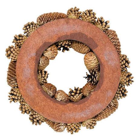 36cm Cream and Gold Decoration Christmas Wreath
