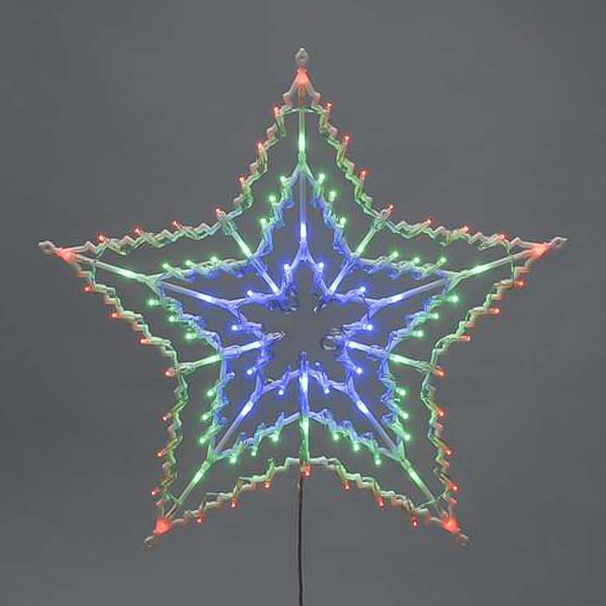 55cm Plug In Hanging LED Star Silhouette