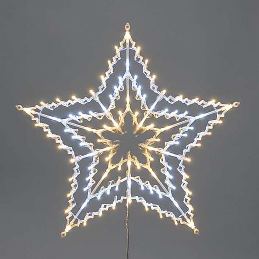 55cm Plug In Hanging LED Star Silhouette