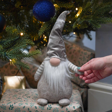 34cm Grey Standing Furry Nordic Gonk Figure