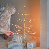 Champagne Gold Twig Tree, Warm White LEDs