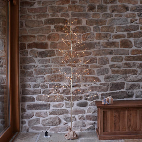 Champagne Gold Twig Tree, Warm White LEDs