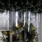 6.9m Outdoor Christmas Icicle Tube Lights, Dual Colour LEDs