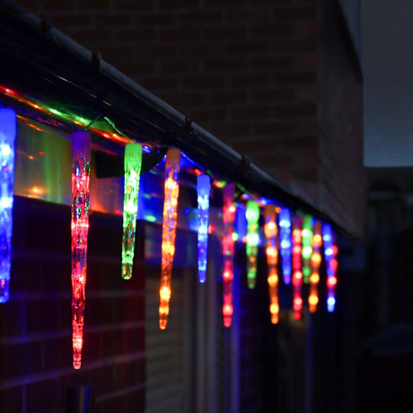 6.9m Outdoor Christmas Icicle Tube Lights, Dual Colour LEDs