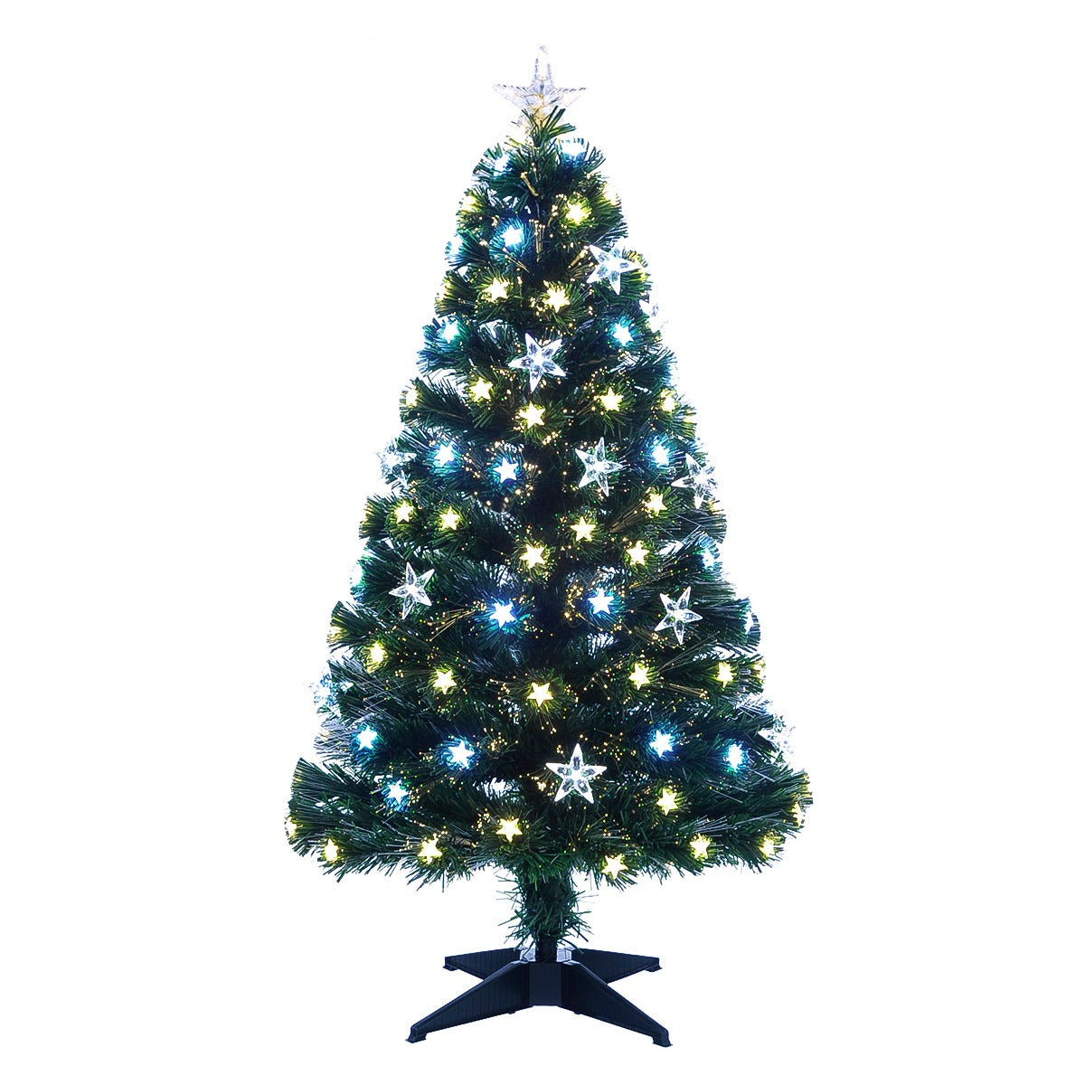 Fibre Optic White and Warm White Christmas Tree