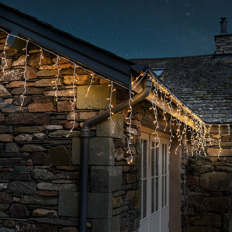 Plug In Christmas Snowing Effect Icicle Lights